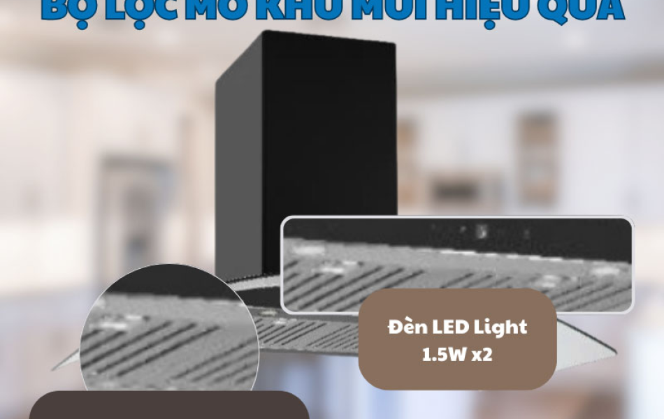 Máy hút mùi kính cong GrandX GX H70C55B