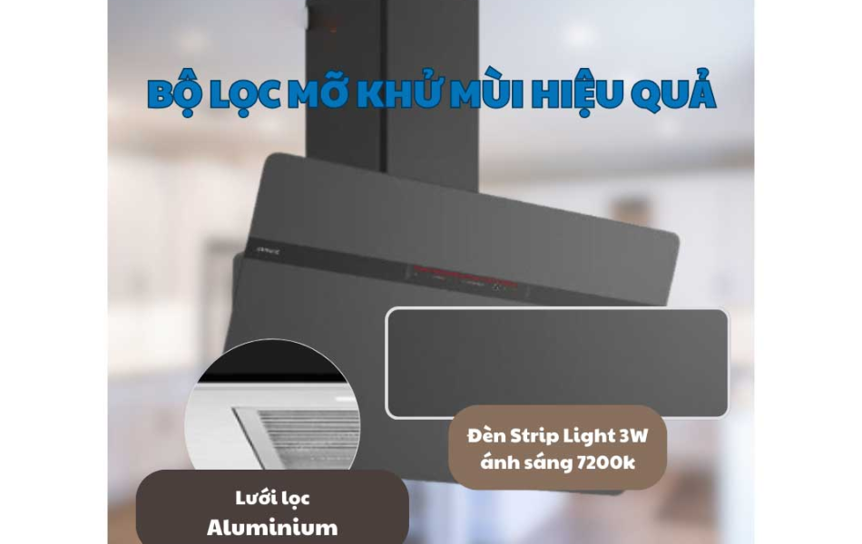 Máy hút mùi kính vát GrandX GX H70S86G