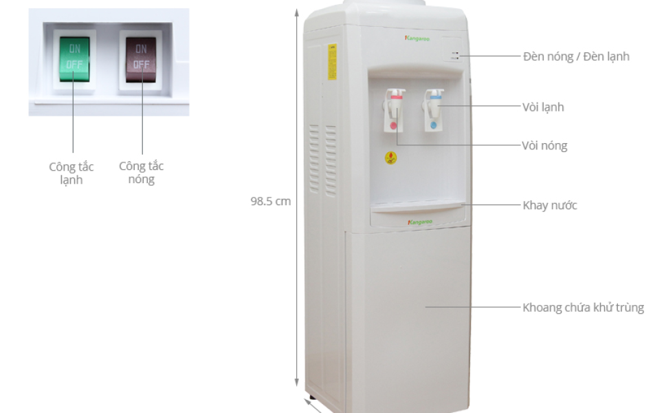 Máy làm nóng lạnh nước uống KG34C
