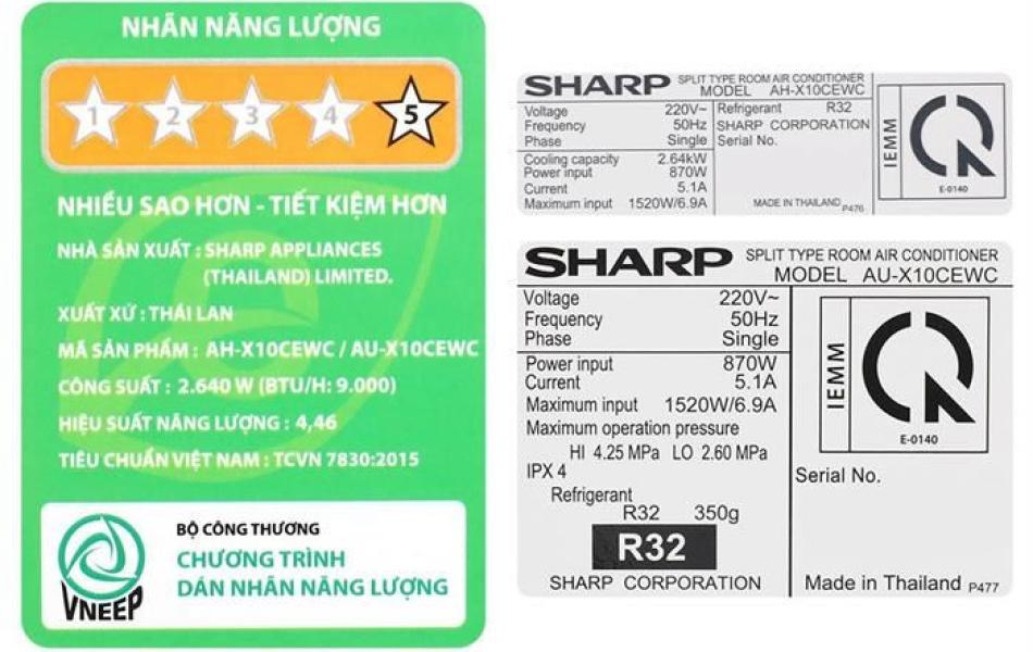 Máy lạnh Sharp Inverter 1 HP AH-X10CEWC (Mẫu mới 2025)