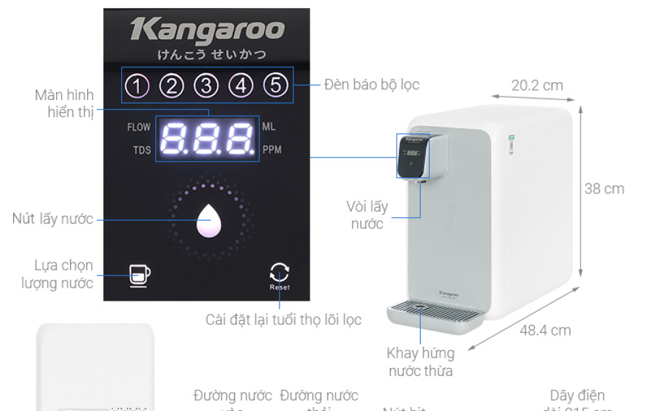 Máy lọc nước Kangaroo Hydrogen KG400HD