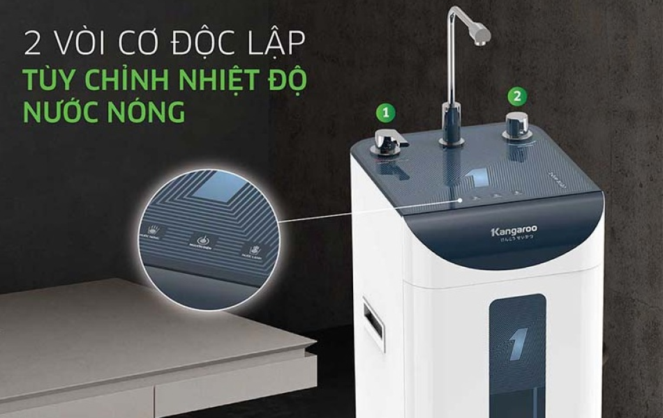 Máy lọc nước Kangaroo Hydrogen Slim nóng lạnh KG10A9S