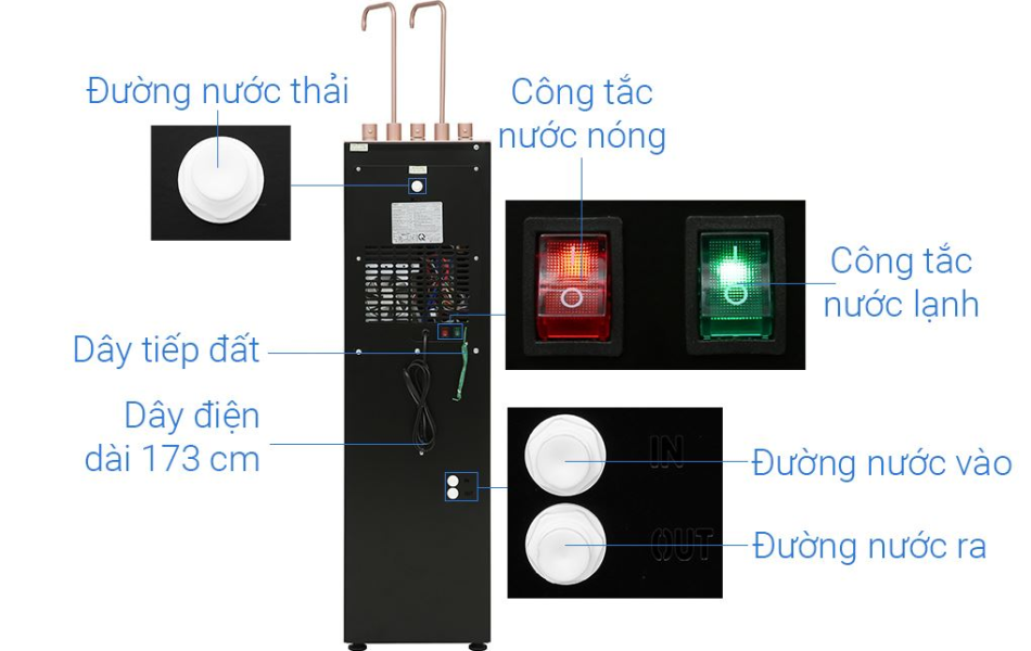 Máy lọc nước Kangaroo Sumire Hydrogen ion kiềm nóng lạnh KGHC12A2