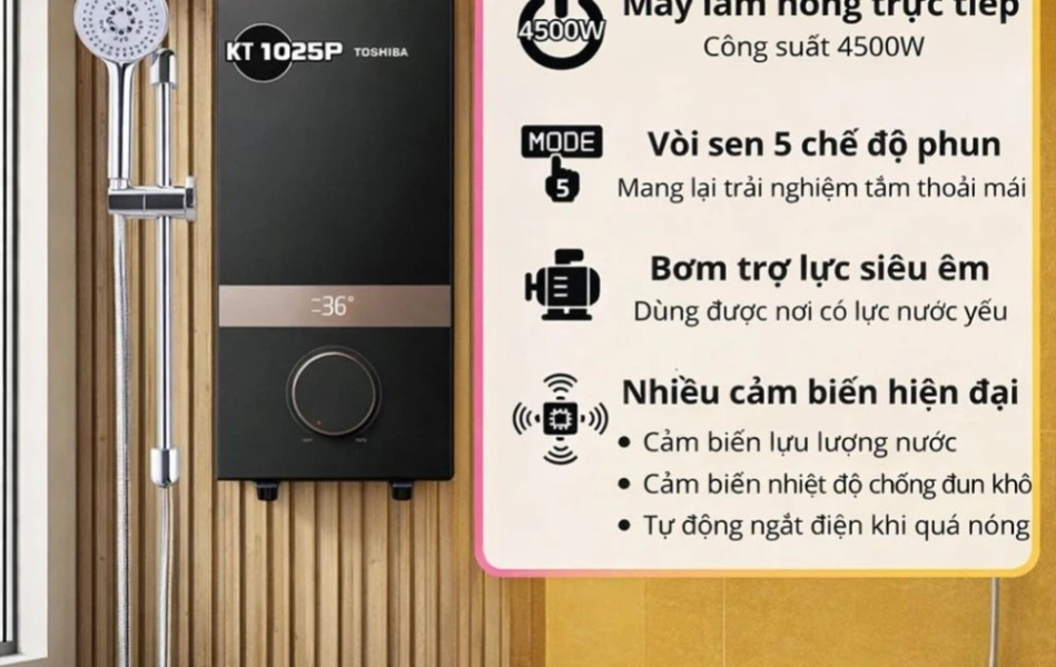 Máy nước nóng trực tiếp Toshiba TWH-45EMCPVN(K)-CB