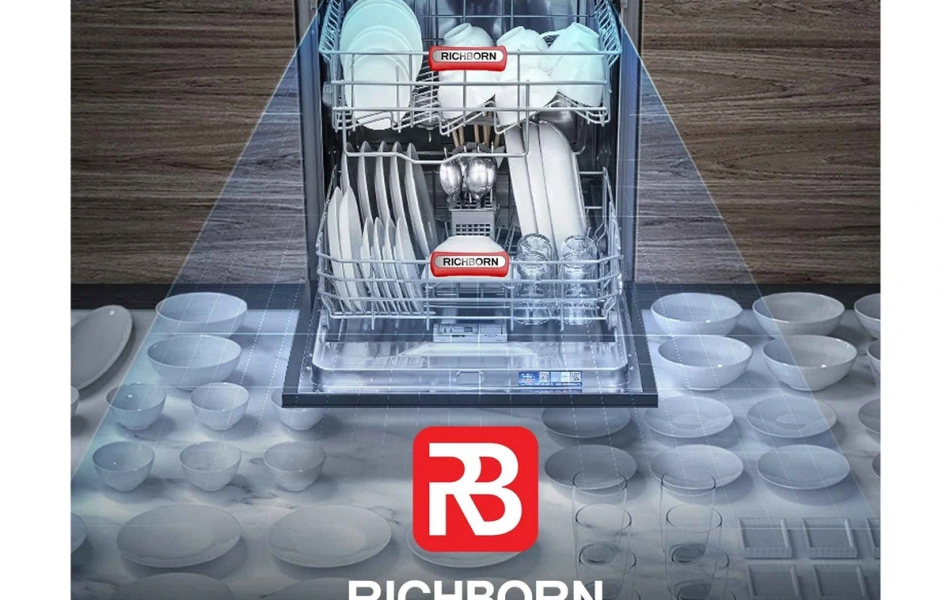 Máy rửa bát Richborn RBDG6064MQ (12 bộ - sấy chuyên biệt)
