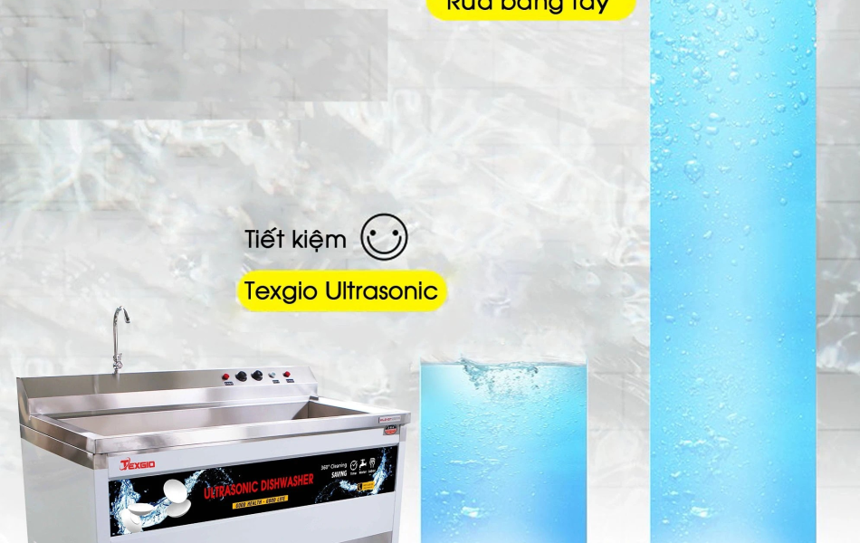 Máy rửa chén bát công nghiệp UltraSonic Texgio Classic TGU-1500SS