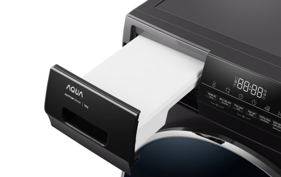 Máy sấy bơm nhiệt Aqua 10 kg AQH-H1000J.PS