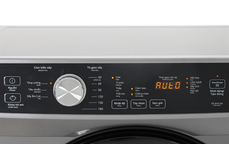 Máy sấy thông hơi Aqua 8 kg AQH-V800H.SS