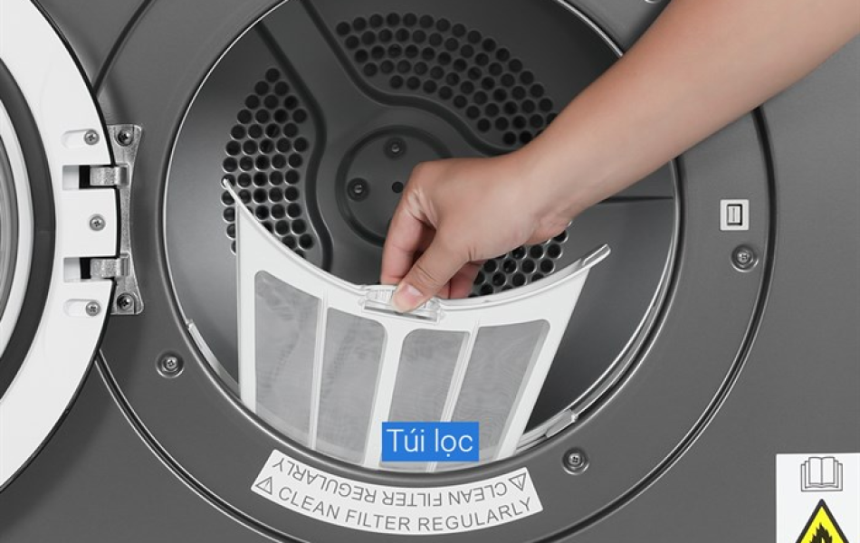 Máy sấy thông hơi Aqua 8 kg AQH-V800H.SS