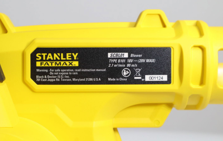Máy thổi lá dùng pin 20V Fatmax Stanley SCBL01 (Chưa pin và sạc)