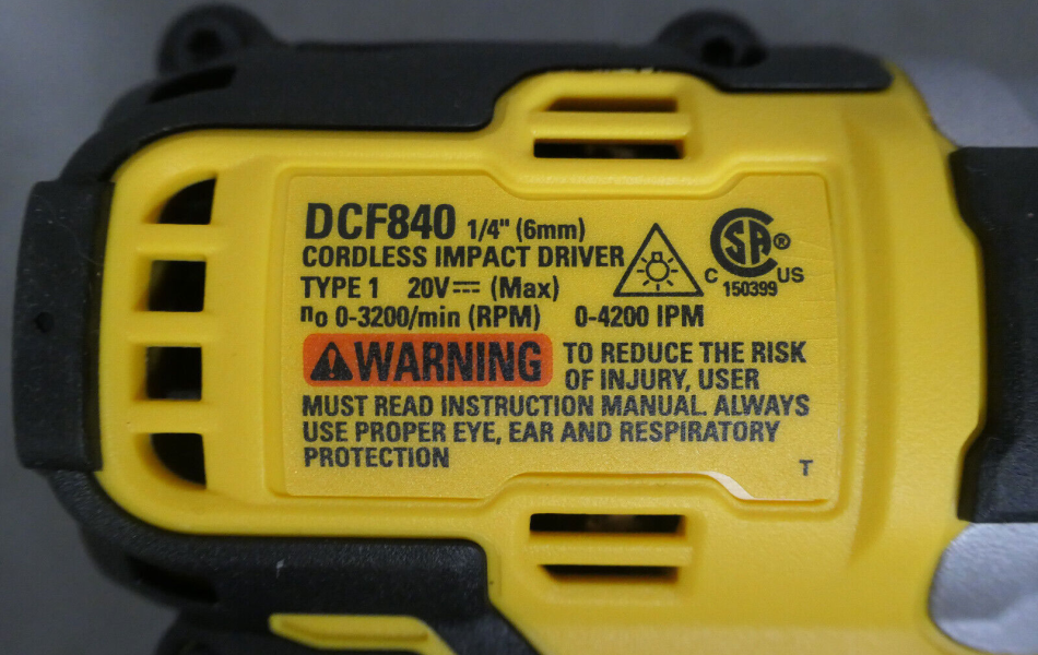 Máy vặn vít dùng pin 20V DeWalt DCF840N-B1 - Chưa pin, sạc
