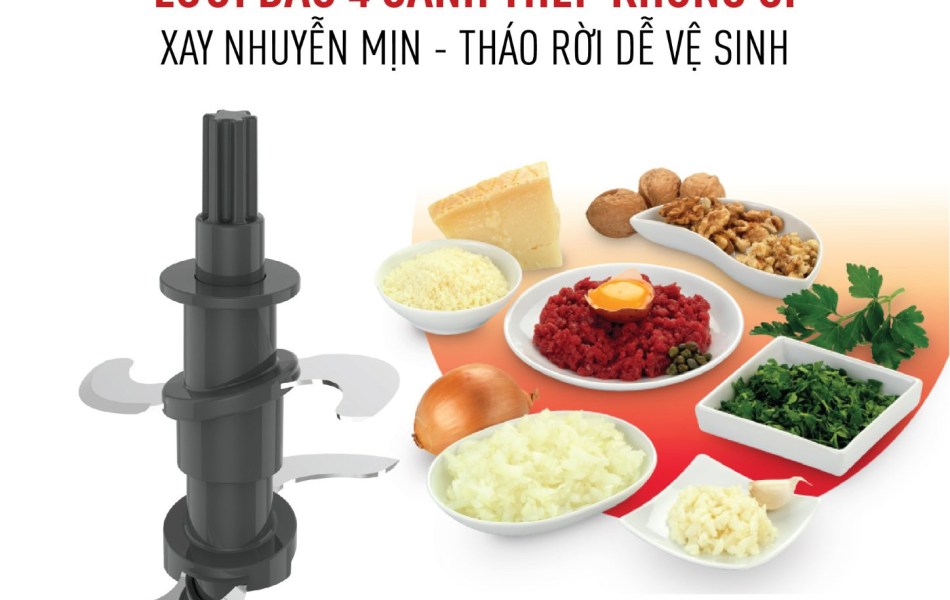  Máy xay thực phẩm Tefal Essential MB520138
