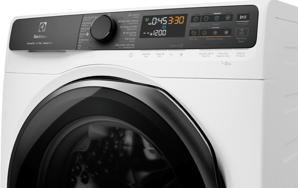 Máy giặt sấy Electrolux UltimateCare 700 Inverter giặt 13kg, sấy 9kg EWW1343R7WC