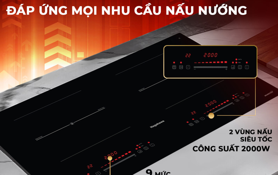 Bếp Điện Từ Đôi NDI9194 Công suất 4000W