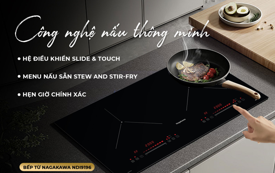 Bếp Điện Từ Đôi Nagakawa NDI9196 4000W