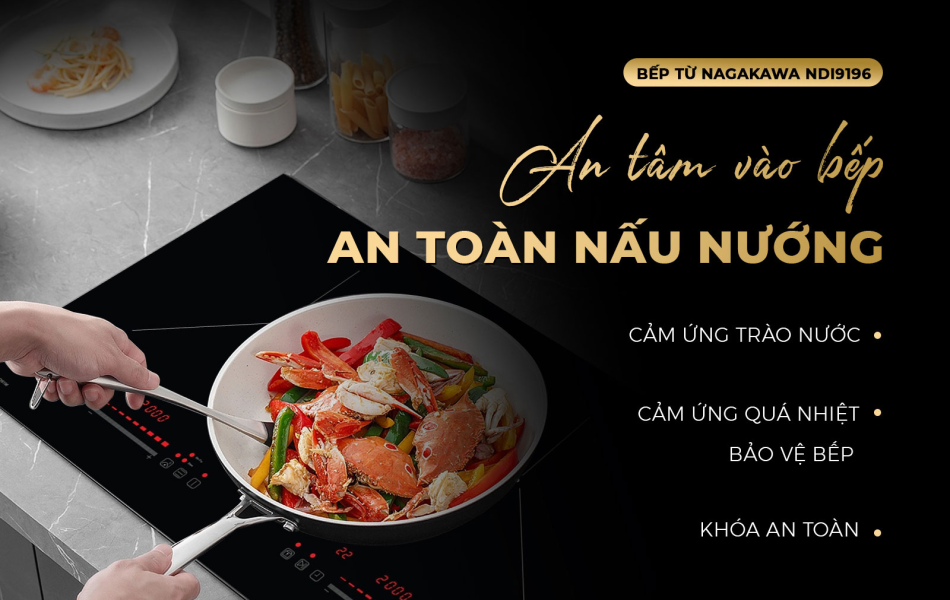 Bếp Điện Từ Đôi Nagakawa NDI9196 4000W