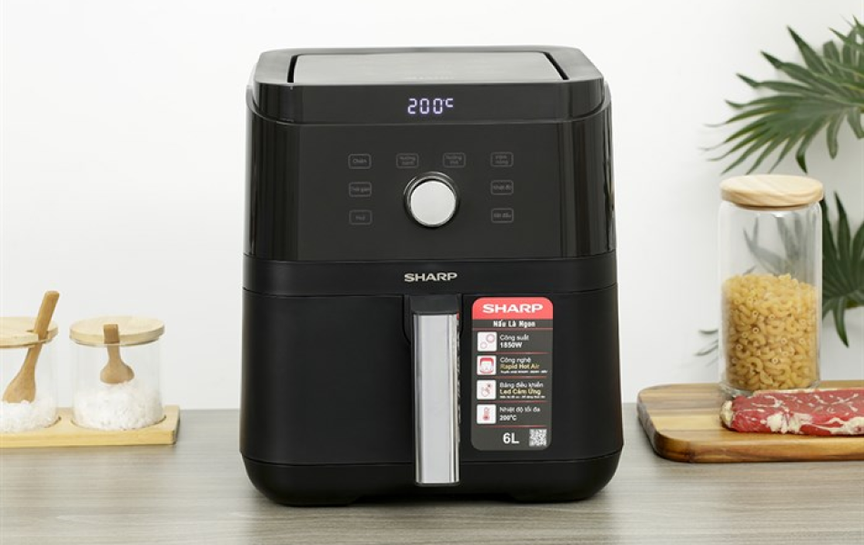 Nồi chiên không dầu Sharp KF-AF60EV-BK