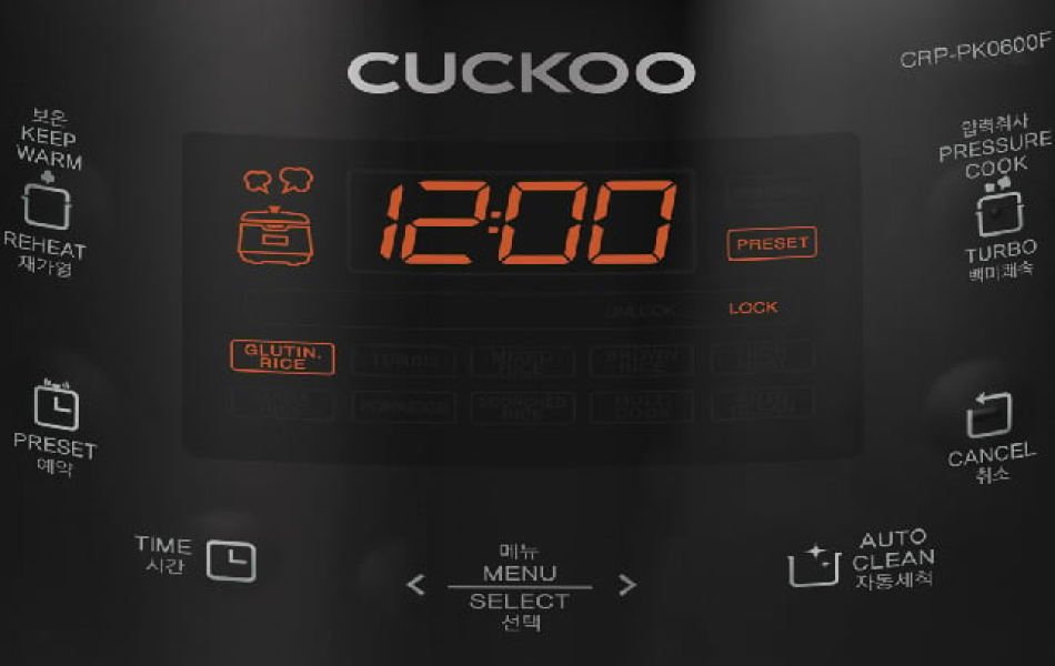 Nồi cơm áp suất điện tử 1.08 lít Cuckoo CRP-PK0600F