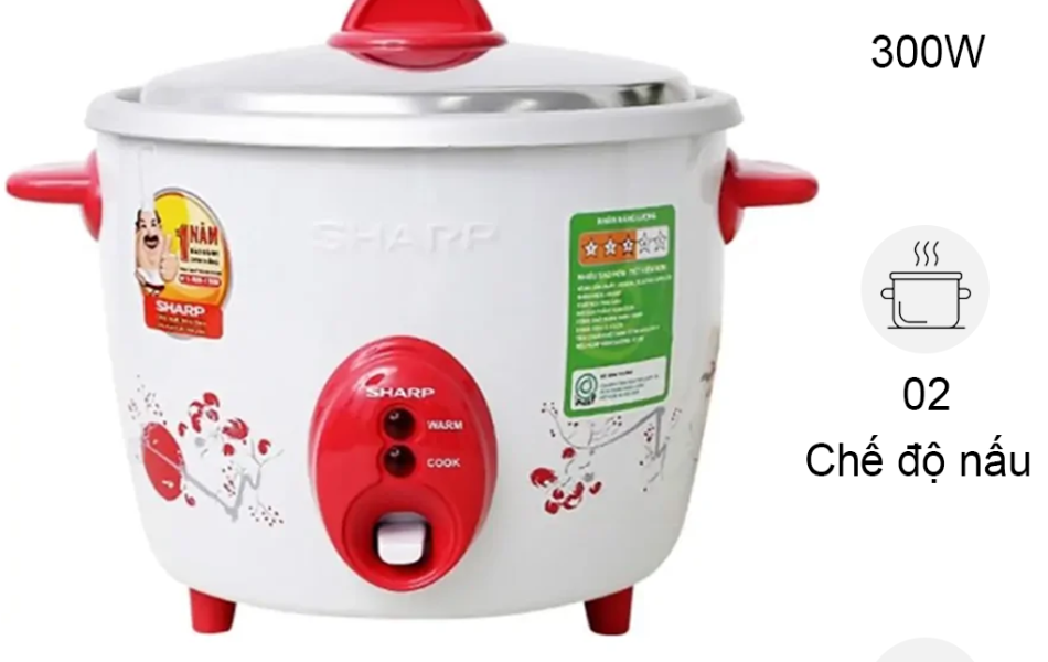 Nồi cơm điện nắp rời Sharp KSH-D06V