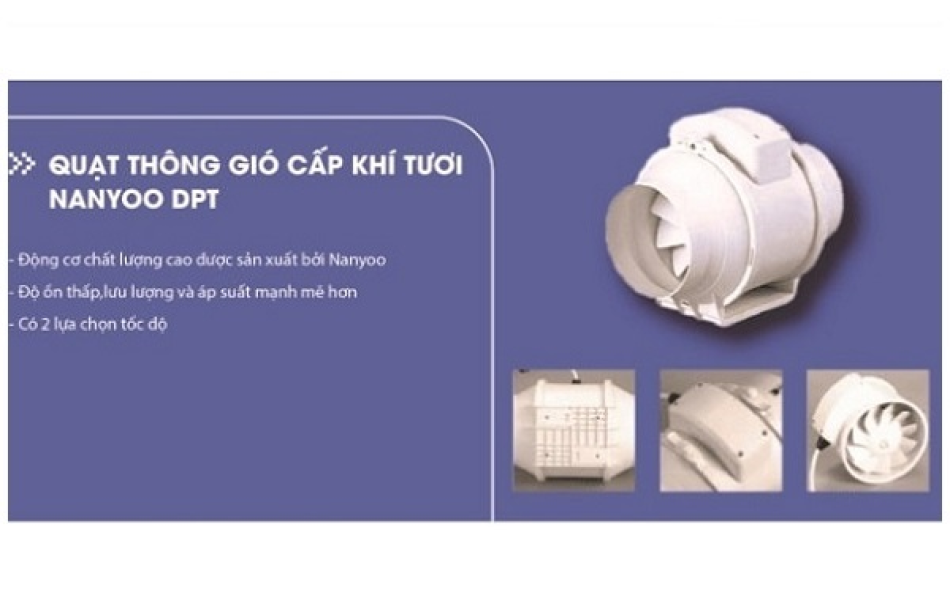  Quạt thông gió hỗn hợp Nanyoo DPT-125P