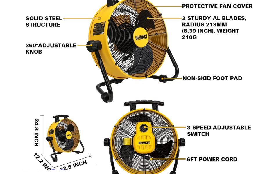 Quạt sàn công nghiệp DeWalt DXF1832 - 18 inch