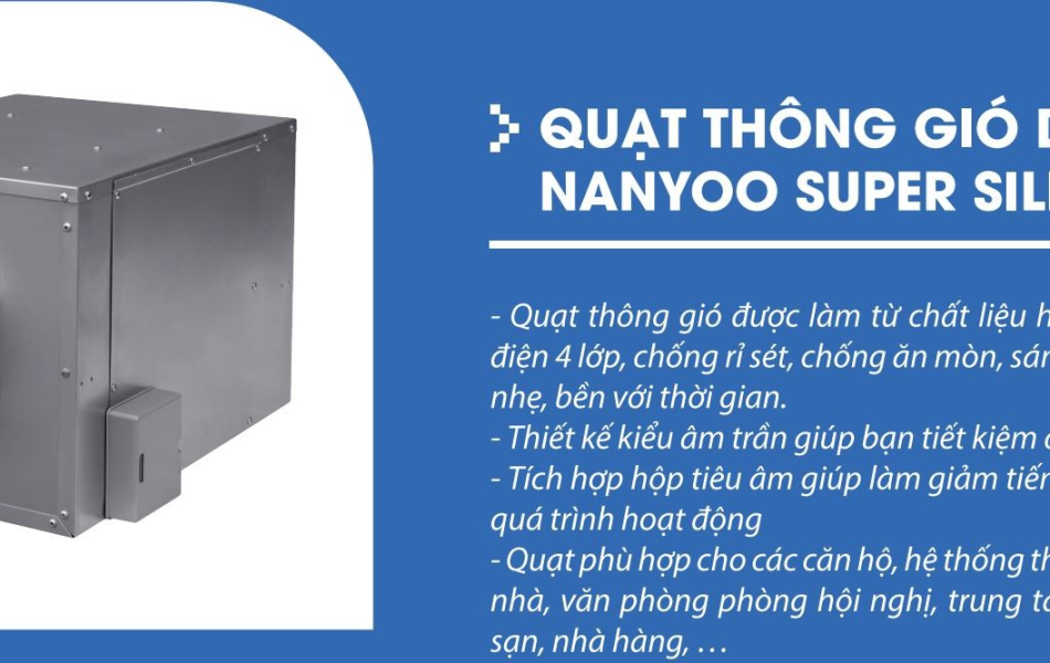 Quạt thông gió Cabinet tiêu âm Nanyoo DPT 10-12B