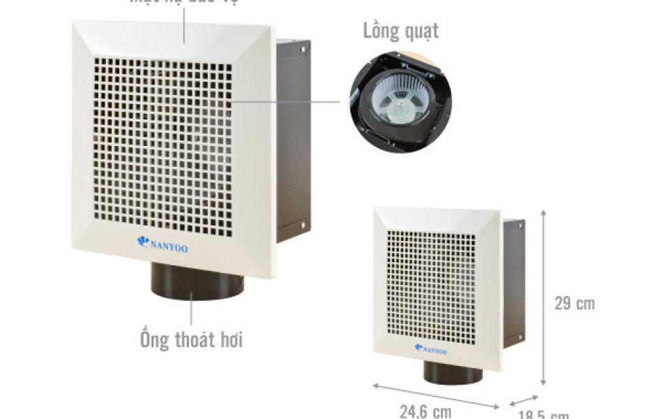 Quạt thông gió gắn trần Nanyoo BPT 10-20