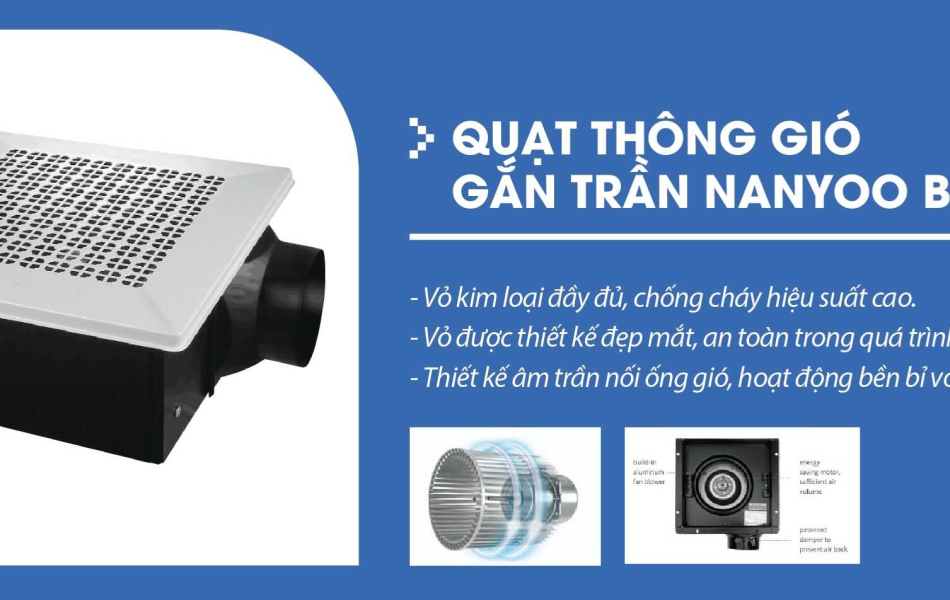 Quạt thông gió gắn trần Nanyoo BPT 20-54A