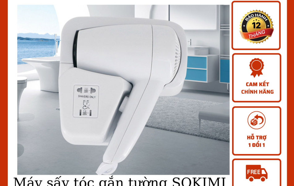 Máy sấy tóc gắn tường Sm3122 và Sm3122S