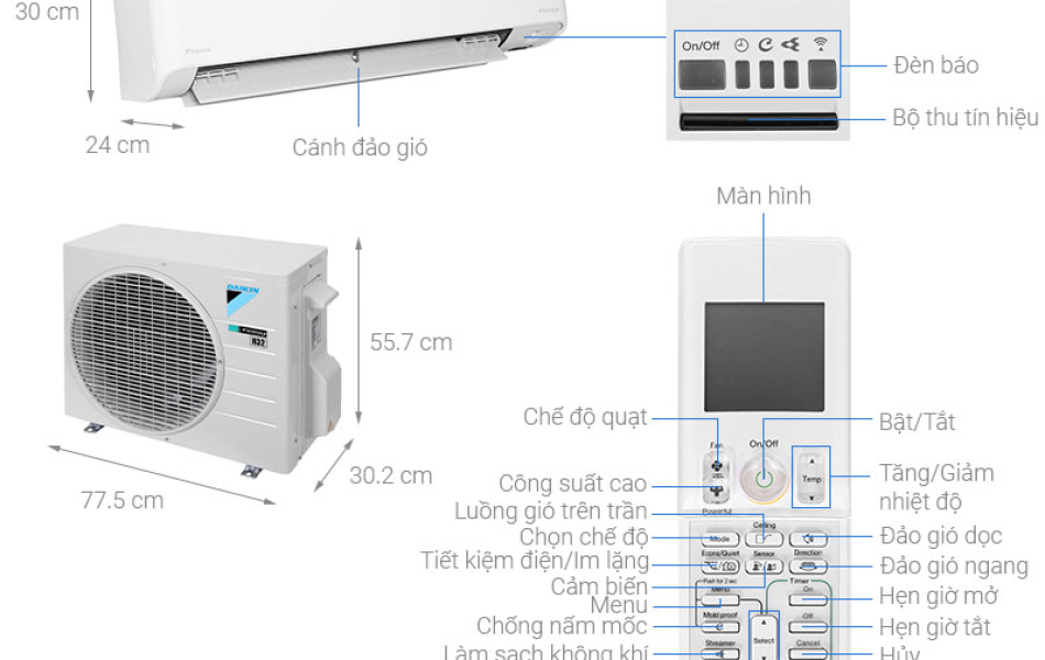 Máy lạnh Inverter Daikin 1.0hp (9000BTU) FTKB25YVMV