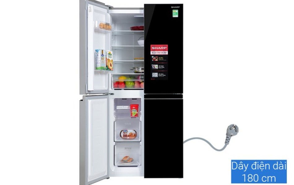 Tủ lạnh Sharp Inverter 362 lít Multi Door SJ-FX420VG-BK