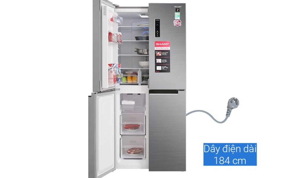 Tủ lạnh Sharp Inverter 401 lít Multi Door SJ-FXP480V-SL