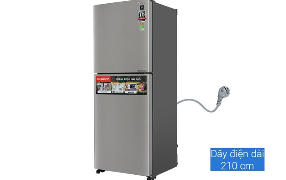 Tủ lạnh Sharp Inverter 330 lít SJ-XP352AE-SL