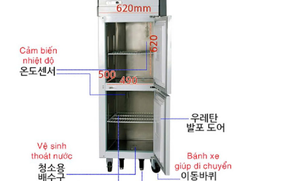 Tủ 2 cửa đông có quạt KIS-XFGN25F