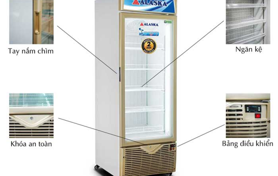 Tủ đông đứng 1 cánh Alaska 350 lít IF-350G