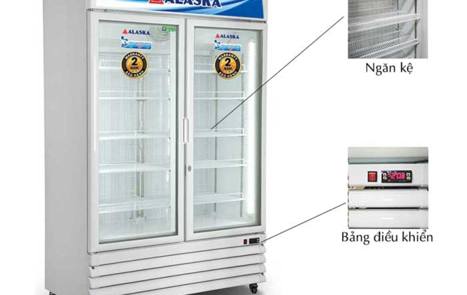 Tủ đông đứng 2 cánh Alaska 800 lít IF-700G2