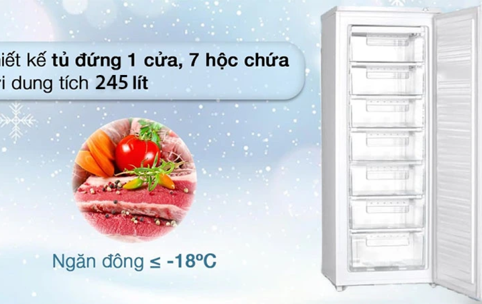 Tủ đông đứng Sanden SFH-0870 245L