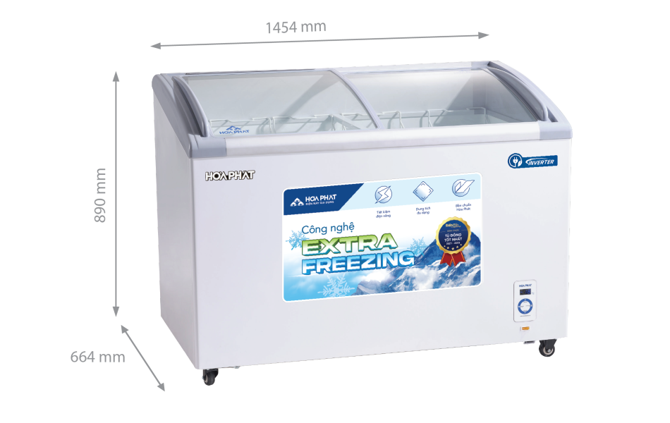 Tủ đông Hòa Phát cánh kính 451 lít HSF AD8451.C1