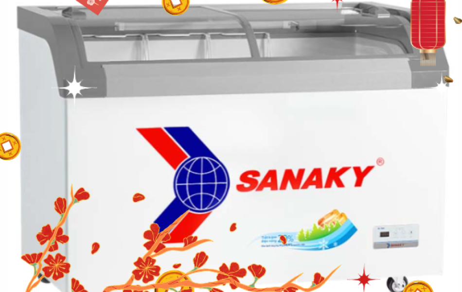 Tủ Đông Mặt Kính Cong Sanaky 280lít VH-3899KB
