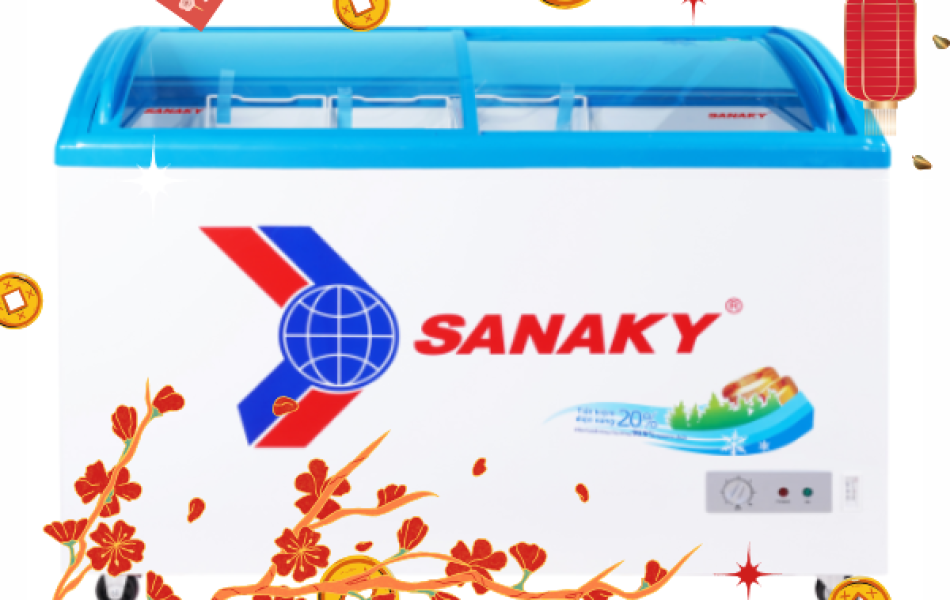Tủ Đông Mặt Kính Cong Sanaky 350lít VH-4899KB