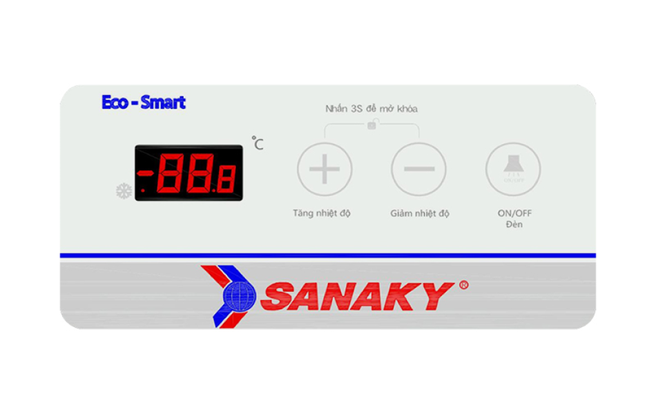 Tủ Đông Mặt Kính Cong Sanaky 500lít VH-888KA