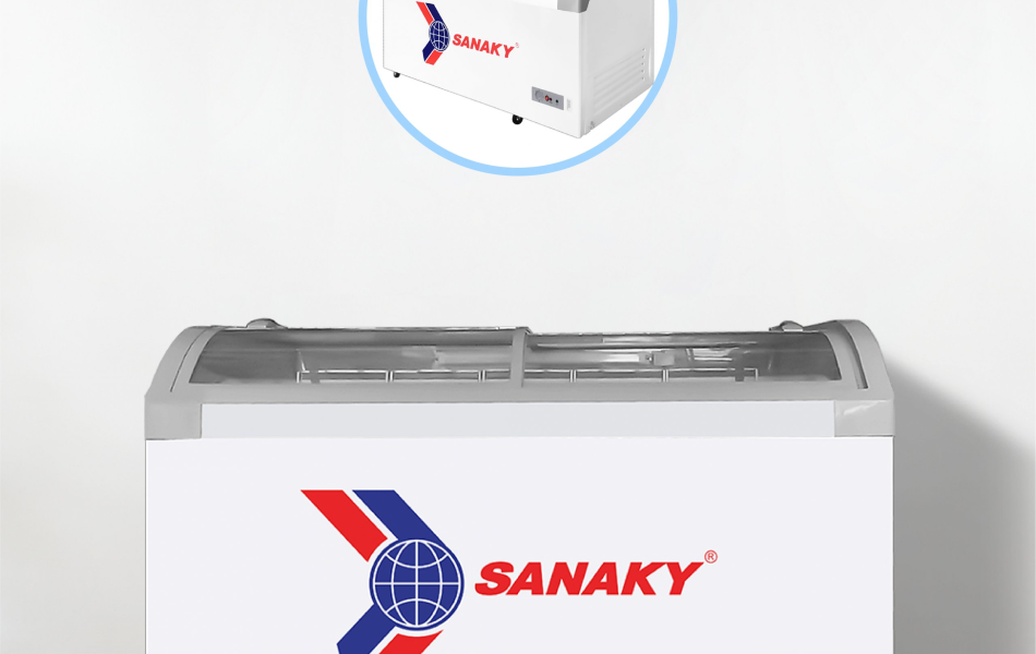 Tủ Đông Mặt Kính Cong Sanaky 750lít VH-1008KA