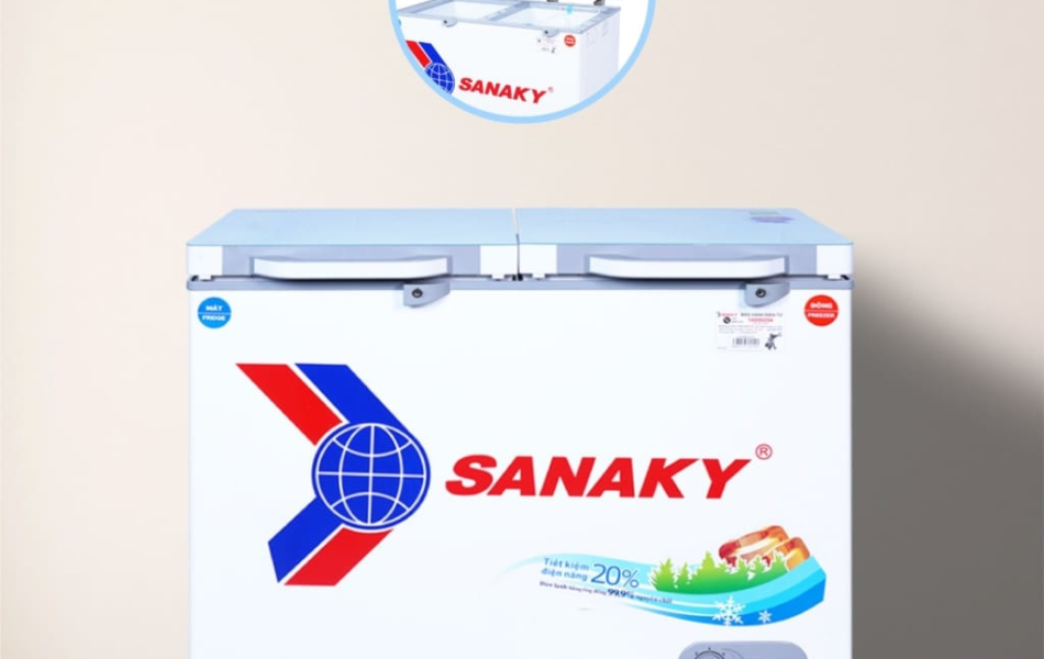 Tủ đông mát Sanaky 360lít VH-3699W2KD