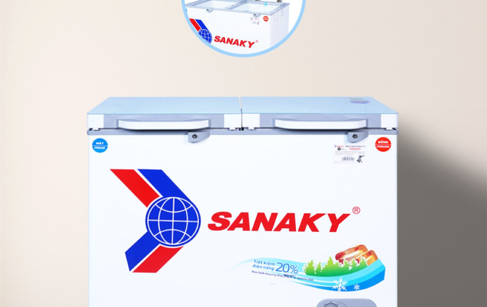 Tủ đông mát Sanaky 400lít VH4099W2KD