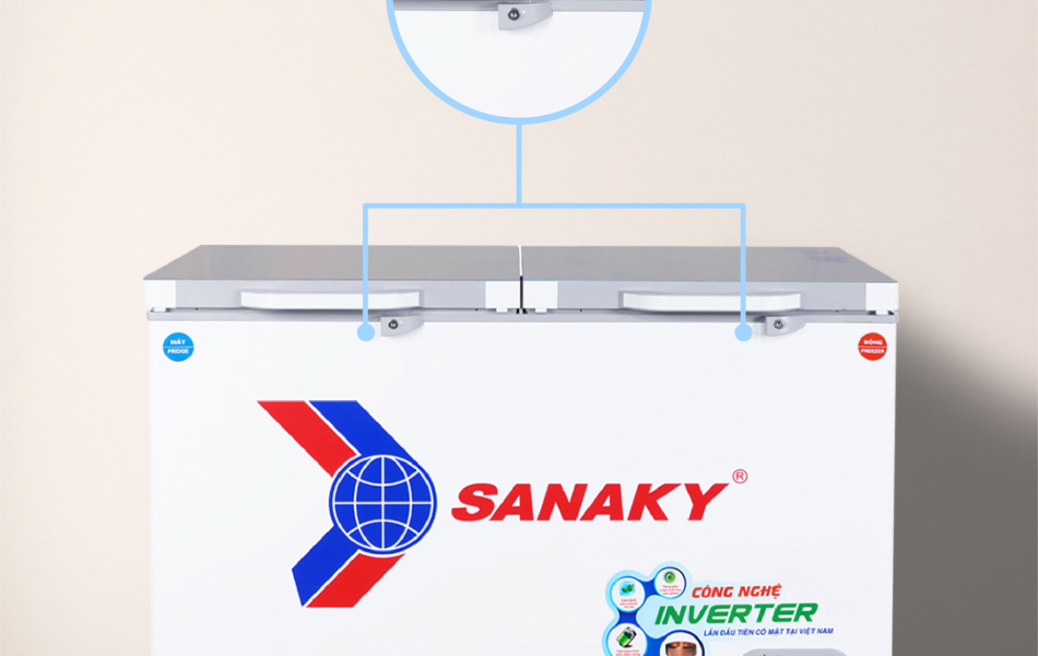 Tủ đông mát Sanaky 400lít VH4099W2KD