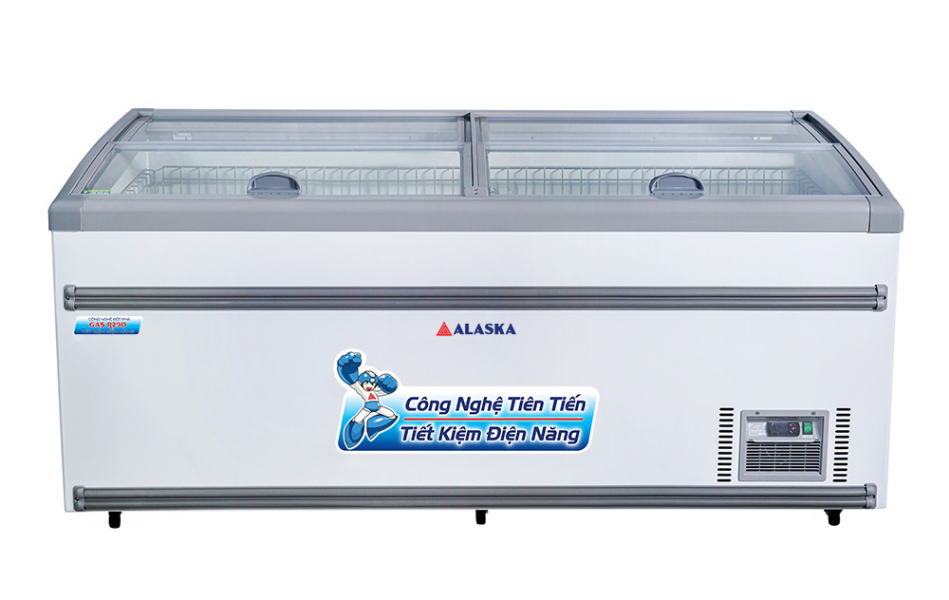 Tủ đông nằm kính phẳng Alaska 650 lít KN-650