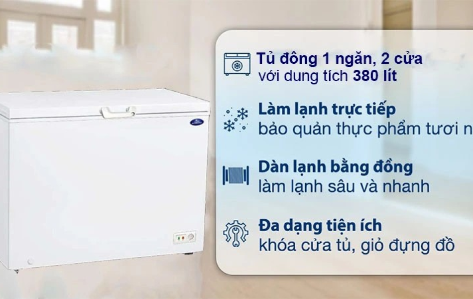 Tủ đông nằm Sanden SCF-0465 380L