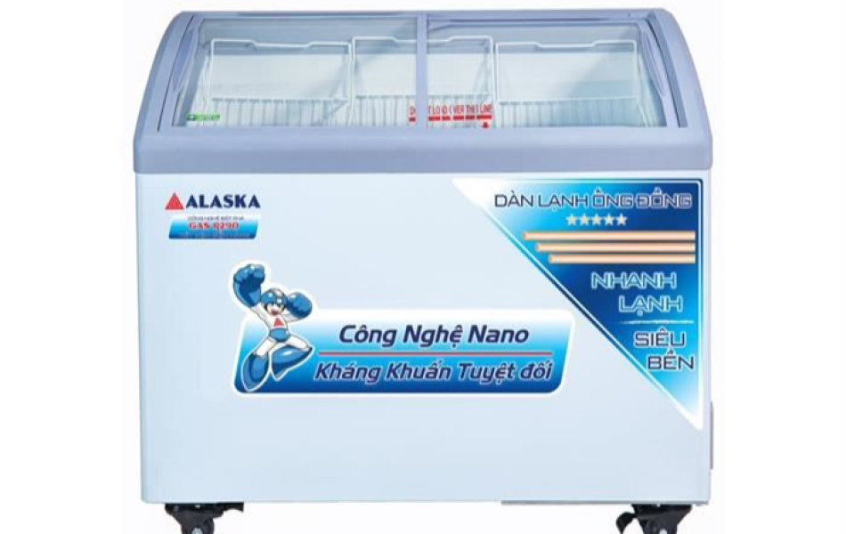 Tủ đông nắp kính cong Alaska 248 lít KC-210C