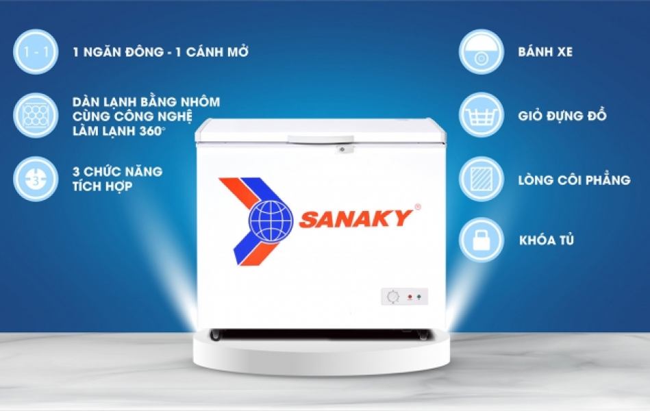 Tủ Đông Sanaky 175lít VH-225HY2