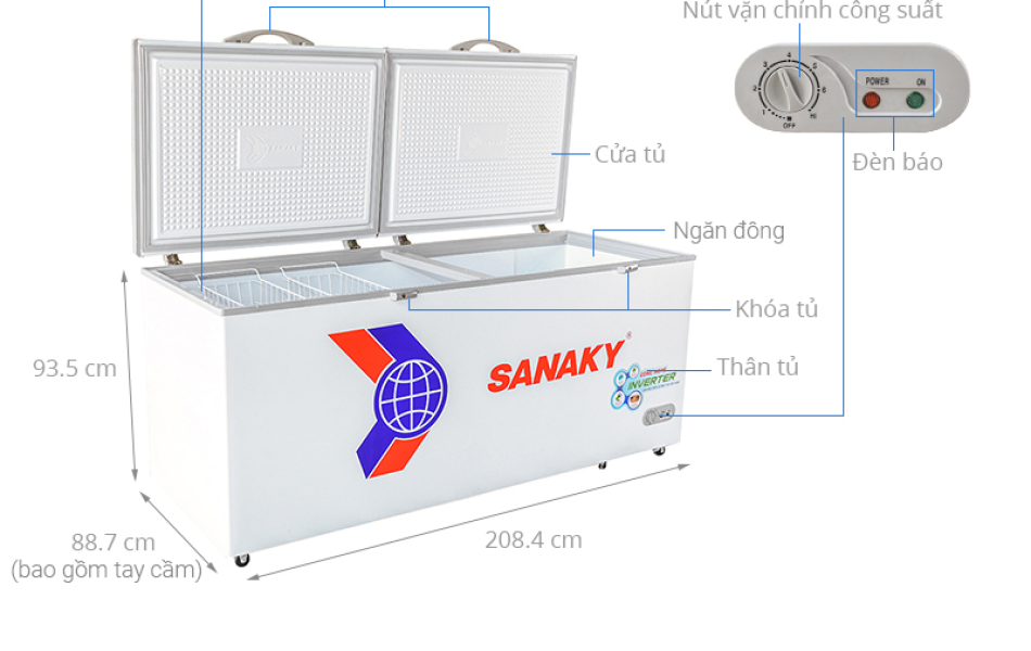 Tủ Đông Sanaky 761lít VH-8699HY3